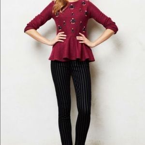 Flocked black jeans by Paige size 28